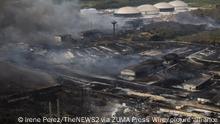 August 10, 2022, Matanzas, Cuba: (INT) Cuba declared Fire at Supertankers in Matanza-Cuba controlled. August 10, 2022, Matanzas, Cuba: Cuba has declared it was able to control through the hard work of its firemen, the fire that started on Friday (08) at the base of supertankers in Matanzas, a province of Cuba, 100 km east of Havana. The fire has left 128 people injured, one person dead and more than 4,000 evacuees so far. .Credit: Irene Perez/TheNews2 (Credit Image: Â© Irene Perez/TheNEWS2 via ZUMA Press Wire