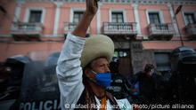 Several unions of workers and students are mobilizing against the political measures adopted by the regime of Lenin Moreno, president of Ecuador. The march took place in the historic center of Quito, Ecuador, on October 22, 2020. few confrontations between protesters and police were recorded. Rafael Rodriguez.(Photo by Rafael Rodriguez/NurPhoto)