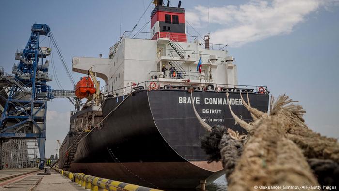 Зафрахтоване ООН судно MV Brave Commander вивезло з порту Південний зерно для Ефіопії, де люди потерпають від голоду