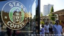 MOSCOW, RUSSIA - AUGUST 18: The Stars Coffee logo is seen on a window after former Starbucks coffee shops are reopened as Stars Coffee in Moscow, Russia on August 18, 2022. The rebranded coffee shops are owned by Russian businessman Anton Pinskiy and Russian rapper Timur Yunusov, known as Timati. Starbucks suspended its businesses in Russia in March, and pulled out of the country in May. Dmitry Korotaev / Anadolu Agency