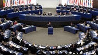 Jose Manuel Durau Barroso spricht vor dem Europäischen Parlament