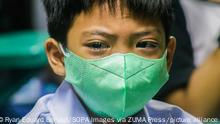 August 22, 2022, Antipolo, Rizal, Philippines: A tears flow on a primary school student as he first experience an in-person class. The Philippines begins in-person classes after 2 years of virtual schooling due to the pandemic. The Department of Education (DepEd) said that there are 27,691,191 enrolled learners for the school year 2022-2023. 19% of students in the Philippines are fully vaccinated and 20% received only their first dose of COVID-19 vaccine, DepEd said. The department's protocol is, if there's a cases of COVID-19 or some students experiencing a flu-like symptoms, they will definitely shift from in-person classes back to blended learning and temporarily close the said school until it is safe to resume the face-to-face classes. (Credit Image: © Ryan Eduard Benaid/SOPA Images via ZUMA Press Wire