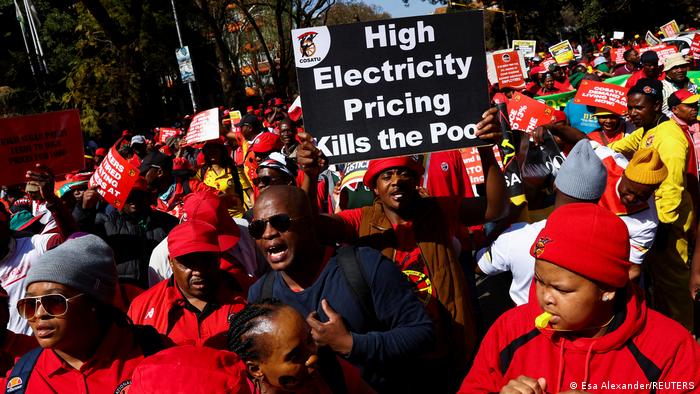 Südafrika Pretoria Proteste von Arbeitern gegen hohe Lebenshaltungskosten (Foto: Esa Alexander/REUTERS)
