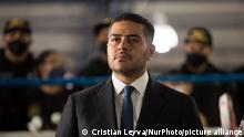 Omar Garcia Harfuch, Secretary of Citizen Security of Mexico City, inaugurates the boxing school in the northern part of the Mexican capital in the Narciso Bassols?neiborhood of the Gustavo A. Madero borough. June 25, 2021, Mexico City. (Photo by Cristian Leyva/NurPhoto)