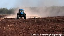 A field is sown in Dique Chico, Cordoba province, Argentina, on January 21, 2018. - Soybean fields in Argentina are often fumigated with glyphosate, a herbicide which is probably carcinogenic according to the World Health Organization (WHO), but which is needed to maintain crops of transgenic seeds. The first trial for the possible effects of Round Up -Monsanto's polemic herbicide containing gliphosate- starts on July 9 in the US. (Photo by DIEGO LIMA / AFP) (Photo credit should read DIEGO LIMA/AFP via Getty Images)