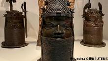 FILE PHOTO: Benin art objects and bronzes are pictured at the Linden Museum in Stuttgart, Germany, June 29, 2022. REUTERS/Louisa Off/File Photo