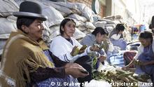 Frauen auf dem Coca Markt , Villa Fatima , in La Paz . Bolivien . | Women at a market in La Paz , Bolivia . | 19.04.2006. KEIN MODEL RELEASE vorhanden , NO MODEL RELEASE © (c) by U. Grabowsky/ picture alliance/photothek