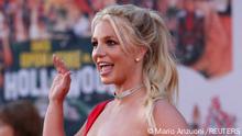 FILE PHOTO: Britney Spears poses at the premiere of Once Upon a Time In Hollywood in Los Angeles, California, U.S., July 22, 2019. REUTERS/Mario Anzuoni/File Photo