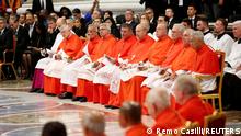 The new cardinals attend the consistory ceremony to elevate Roman Catholic prelates to the rank of cardinal, at Saint Peter's Basilica at the Vatican, August 27, 2022. REUTERS/Remo Casilli 