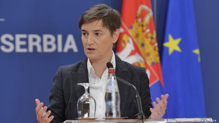 Serbien Montenegro l serbische Premierministerin Ana Brnabic in Belgrad