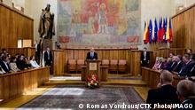  German Chancellor Olaf Scholz gives lecture on Future of European Union in Karolinum official seat of Charles University in Prague, Czech Republic, on August 29, 2022. CTKxPhoto/RomanxVondrous CTKPhotoP2022082902917 PUBLICATIONxNOTxINxCZExSVK vnd 6 K