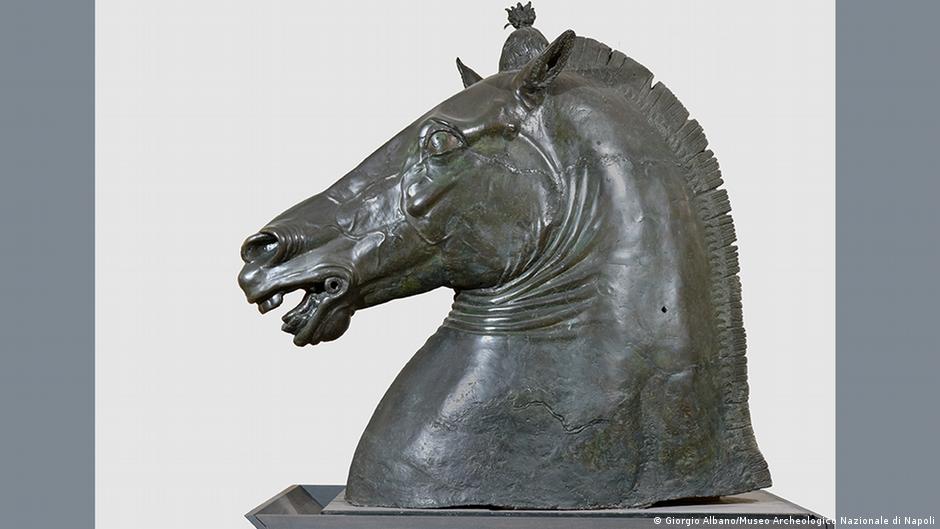 A very realistic bronze sculpture of a horse's head created by Renaissance artist, Donatello.