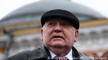 Former head of the Soviet Union Mikhail Gorbachev attends the Victory Day military parade at Red Square in Moscow on May 9, 2017.
Russia marks the 72nd anniversary of the Soviet Union's victory over Nazi Germany in World War Two. / AFP PHOTO / Kirill KUDRYAVTSEV (Photo credit should read KIRILL KUDRYAVTSEV/AFP via Getty Images)