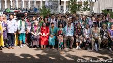 30 August 2022, Karlsruhe, Germany: The Indigenous Pre-Assembly Reconciliation: Restoring Wholeness in Creation took place as people from around the world gathered for the 11th Assembly of the World Council of Churches.
Some of the participants took a group photo together.