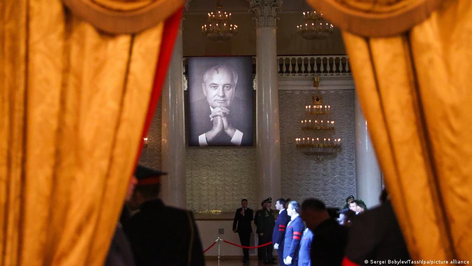 前蘇聯領導人戈爾巴喬夫的葬禮9月3日在莫斯科工會大廈圓柱大廳舉行