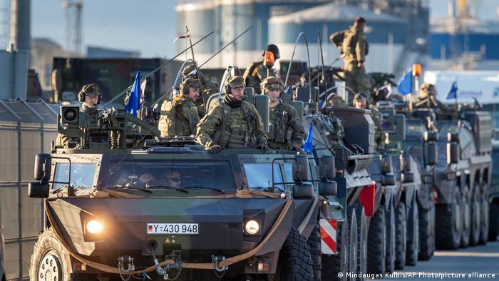 El grupo de batalla de la OTAN desplegado en Lituania está encabezado por Alemania.