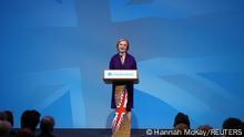 Liz Truss speaks after being announced as Britain's next Prime Minister at The Queen Elizabeth II Centre in London, Britain September 5, 2022. REUTERS/Hannah McKay 