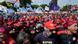 Workers and students protest in Jakarta on Tuesday Workers and students protest in Jakarta on Tuesday