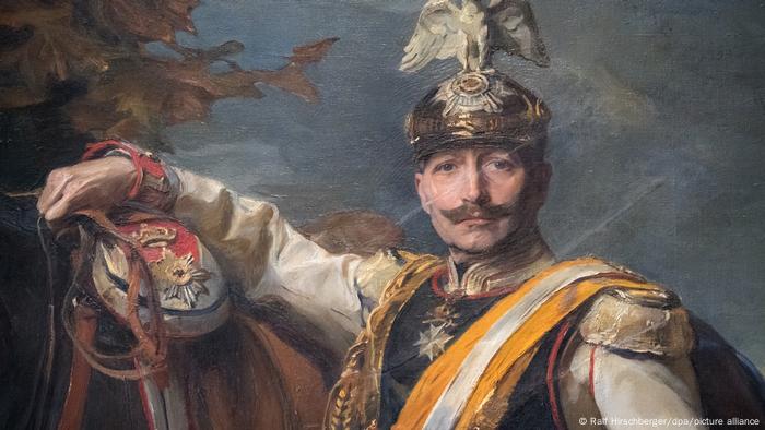 Kaiser Wilhelm II. auf einem zeitgenössischen Gemälde