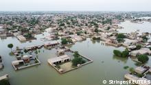 A general view of the submerged houses, following rains and floods during the monsoon season in Dera Allah Yar, District Jafferabad, Pakistan September 1, 2022. REUTERS/Stringer NO RESALE. NO ARCHIVE.