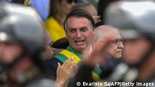 Brazilian President Jair Bolsonaro attends a military parade to mark Brazil's 200th anniversary of independence in Brasilia, on September 7, 2022. (Photo by EVARISTO SA / AFP) (Photo by EVARISTO SA/AFP via Getty Images)