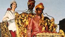 Britains Queen Elizabeth II foreign visit to India Jaipur elephant ride 1961 Great Britain / Colour 35mm Transparency