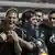 Schalke's Benedikt Howedes, Raul Gonzalez, Kyriakos Papadopoulos, and Jose Manuel Jurado, from left, celebrate