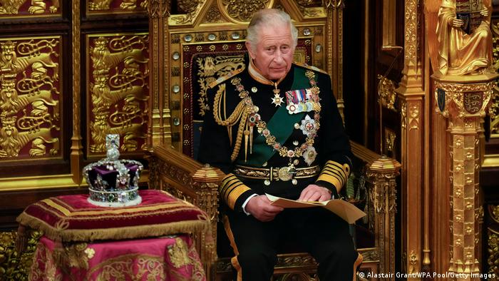 The Prince of Wales reads the Queen's speech at the State Opening of Parliament 2022