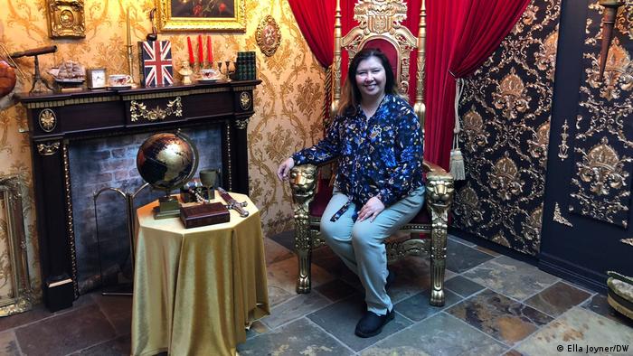  Patricia of Cool Britannia poses in the store's basement photo studio