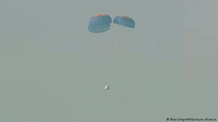 Fehlstart Blue Origin - Landung der Kapsel in West-Texas