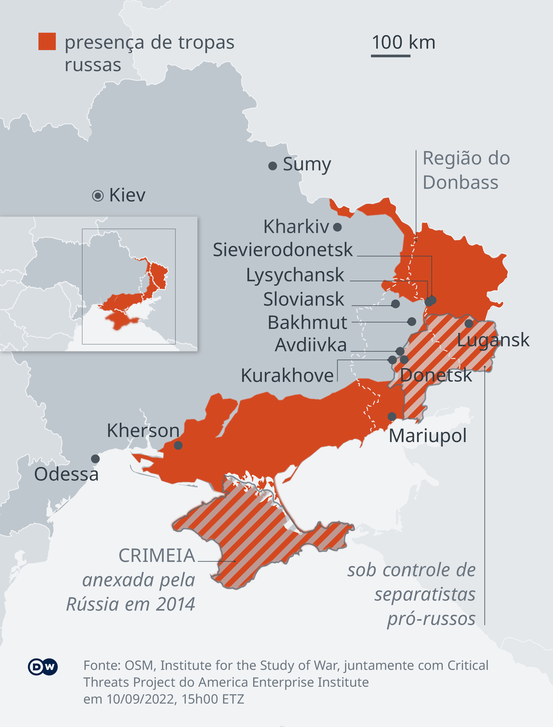 Territórios da Ucrânia começam a passar por referendos de anexação à Rússia