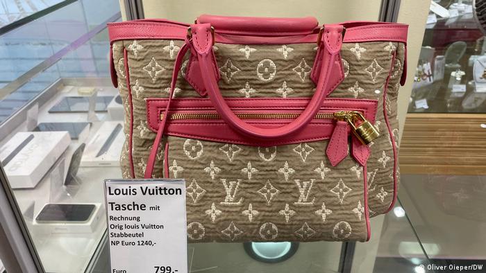 Louis Vuitton bag in a pawn shop