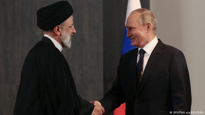 Usbekistan Treffen Wladimir Putin Iran Ebrahim Raisi