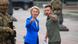 EU Commission President von der Leyen standing together with the Ukrainian President Zelenskyy during her visit to Kyiv, Ukraine, in mid-September. EU Commission President von der Leyen standing together with the Ukrainian President Zelenskyy during her visit to Kyiv, Ukraine, in mid-September.