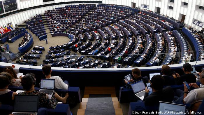Blick auf das Europäische Parlament 