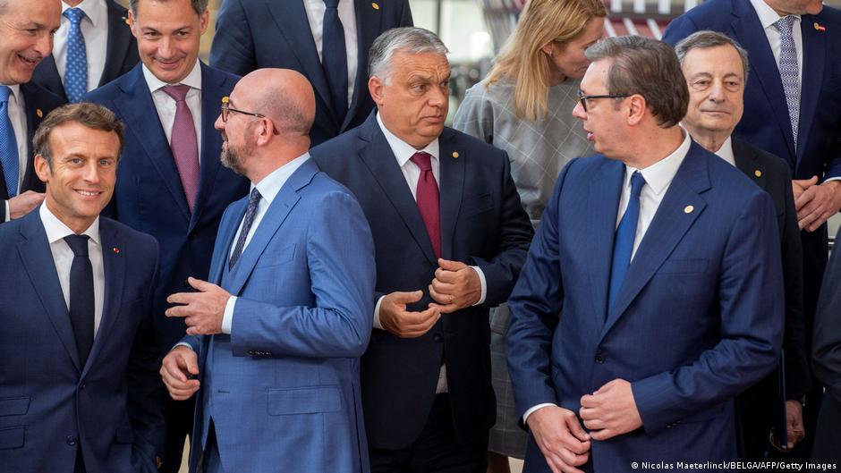 Makron, Mišel, Orban i Vučić na samitu EU-Zapadni Balkan (2022)