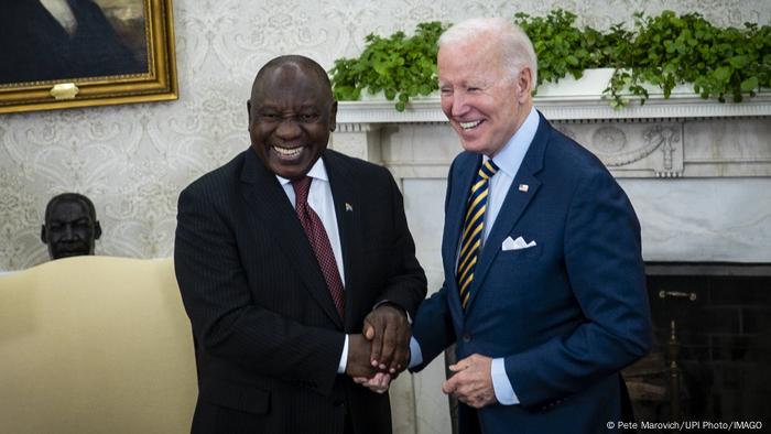 USA I Biden hält ein bilaterales Treffen mit dem südafrikanischen Präsidenten Cyril Ramaphosa