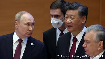 Wladimir Putin mit Xi Jinping in Samarkand 