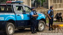 13.08.2022
Policemen stand guard outside the Cathedral in Managua, Nicaragua, Saturday, Aug. 13, 2022. The Catholic Church called on faithful to peacefully arrive at the Cathedral in Managua Saturday after National Police denied permission for a planned religious procession on “internal security” grounds. (AP Photo)