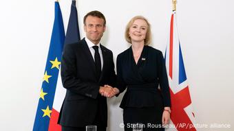 USA New York | Präsident Emmanuel Macron und Premierministerin Liz Truss