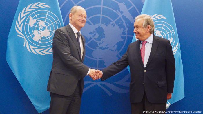 Olaf Scholz y Antonio Guterres Olaf Scholz y Antonio Guterres