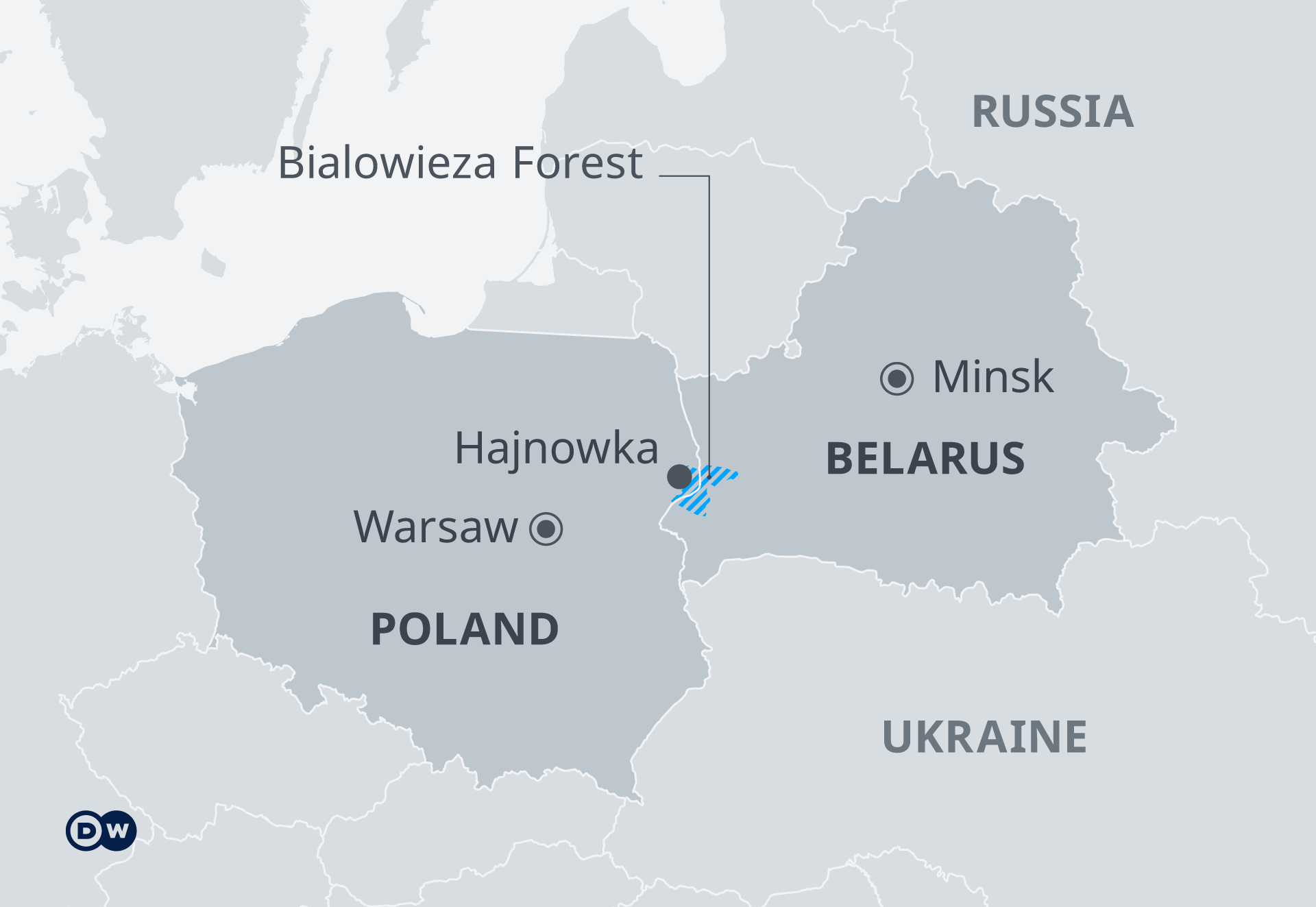 Karte Poland Belarus Bialowiezer Urwald NL