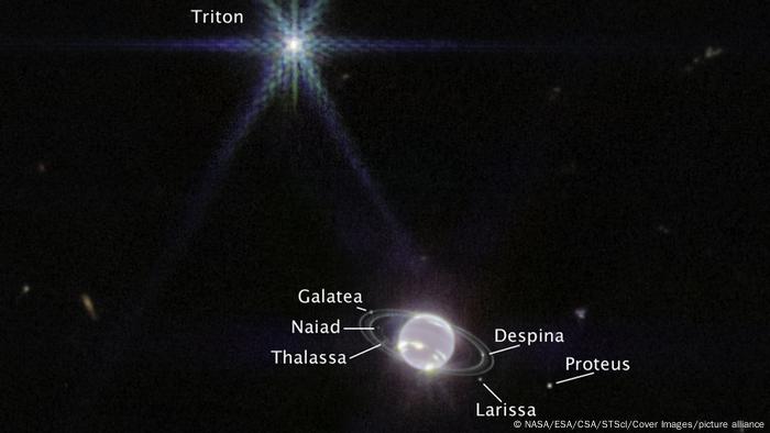 El telescopio espacial James Webb muestra sus capacidades con esta nítida imagen de Neptuno