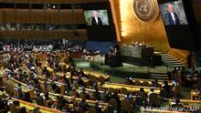 US President Joe Biden addresses the 77th session of the United Nations General Assembly at the UN headquarters in New York City on September 21, 2022. (Photo by MANDEL NGAN / AFP)
