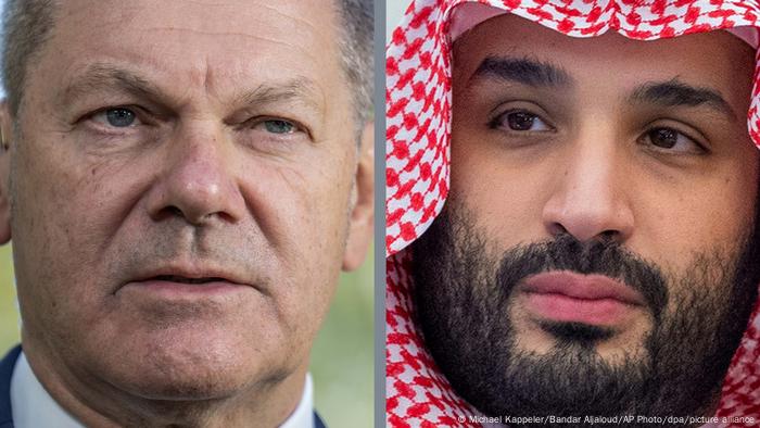 المستشار الألماني أولاف شولتس وولي العهد السعودي محمد بن سلمان