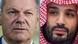 Olaf Scholz (left) and Saudi crown prince Mohammed bin Salman on the right. Olaf Scholz (left) and Saudi crown prince Mohammed bin Salman on the right.