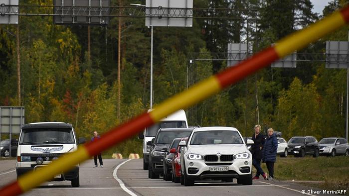 حركة المرور على المعبر الحدودي فاليما بين روسيا وفلندا (21.09.2022)