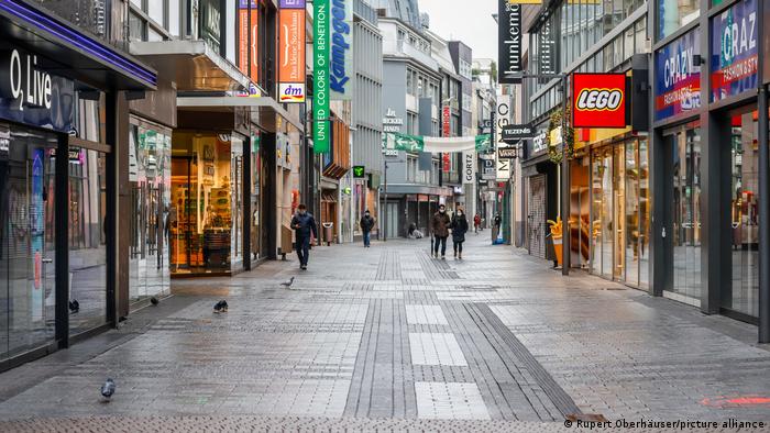 Shopping ulica u Kölnu za vrijeme pandemije