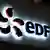 This file photograph taken on June 8, 2022, shows the logo of French electricity giant EDF at the International Cybersecurity Forum (FIC) in Lille, northern France.