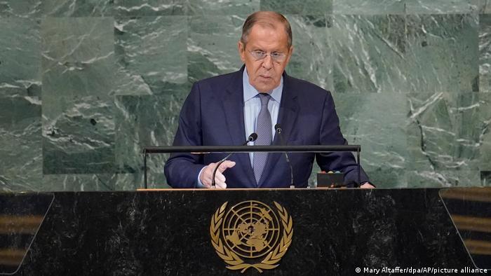 在联合国大会上，俄罗斯外长拉夫罗夫高调抨击西方